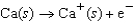 The change in energy for which of the following processes corresponds to the first ionization energy of calcium? A)    B)    C)    D)    E)   
