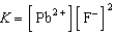 Write a balanced chemical equation which corresponds to the following equilibrium constant expression.   A)  PbF<sub>2</sub>(aq)    Pb(s) + F<sub>2</sub>(aq)  B)  PbF<sub>2</sub>(s)    Pb<sup>2+</sup>(aq) + 2 F<sup>-</sup>(aq)  C)  Pb<sup>2+</sup>(aq) + 2 F<sup>-</sup>(aq)    PbF<sub>2</sub>(s)  D)  Pb(s) + F<sub>2</sub>(aq)    PbF<sub>2</sub>(aq)  E)  PbF<sup>+</sup>(aq) + F<sup>-</sup>(aq)    PbF<sub>2</sub>(aq) 