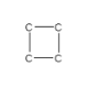 The carbon-carbon bonding of cyclobutane is shown below.How many hydrogen atoms are needed to complete the structural formula of cyclobutane?   A)  6 B)  8 C)  10 D)  12 E)  14