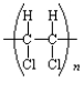 Polyvinyl chloride is used in raincoats and pipes.It is produced by the addition reaction of chloroethylene,CH<sub>2</sub>CHCl.What is the structure of the polymer produced in this reaction? A)    B)    C)    D)    E)   