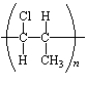 Polyvinyl chloride is used in raincoats and pipes.It is produced by the addition reaction of chloroethylene,CH<sub>2</sub>CHCl.What is the structure of the polymer produced in this reaction? A)    B)    C)    D)    E)   