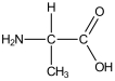  Which of the following amino-acids is  \underline{\text{  not }}  chiral? A)    B)    C)    D)    E)    
