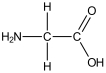  Which of the following amino-acids is  \underline{\text{  not }}  chiral? A)    B)    C)    D)    E)    