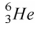 <strong>The helium isotope undergoes beta decay with the emission of an electron.The product of the decay is</strong> A) . B) . C) . D) .