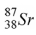 <strong>The product of the gamma decay of the strontium isotope is</strong> A) . B) . C) . D) .