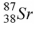 <strong>The product of the gamma decay of the strontium isotope is</strong> A) . B) . C) . D) .