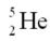 The helium isotope   undergoes beta decay with the emission of an electron.The product of the decay is A)    . B)    . C)    . D)    .