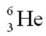 The helium isotope   undergoes beta decay with the emission of an electron.The product of the decay is A)    . B)    . C)    . D)    .