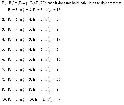 Does the interest rate parity hold in each of the following cases by using the formula       