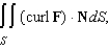 The motion of a liquid in a cylindrical container of radius 1 is described by the velocity field   Find   where S is the upper surface of the cylindrical container. A)    B)    C)    D)  0 E)   