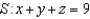 Find the flux   of through S,   , where   is the upward unit normal vector to S.     , first octant A)    B)    C)    D)    E)   
