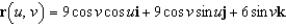 Find the rectangular equation for the surface by eliminating the parameters from the vector-valued function   . A)    B)    C)    D)    E)   