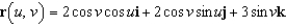 Find the rectangular equation for the surface by eliminating the parameters from the vector-valued function   and sketch the graph. A)    B)    C)    D)    E)   