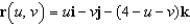 Find a vector-valued function whose graph is the plane   . A)    B)    C)    D)    E)   