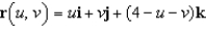Find a vector-valued function whose graph is the plane   . A)    B)    C)    D)    E)   