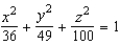 Find a vector-valued function whose graph is the ellipsoid   . A)    B)    C)    D)    E)   