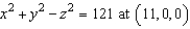 Determine the tangent plane for the hyperboloid   . A)    B)    C)    D)    E)   