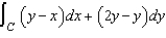 Use Green's Theorem to evaluate the integral   for the path C defined as   . A)    B)    C)    D)    E)   