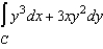 Find the value of the line integral   . (Hint: If   is conservative, the integration may be easier on an alternate path.)    A)  243 B)  192 C)  108 D)  0 E)  12