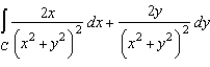 Evaluate the line integral using the Fundamental Theorem of Line Integrals. Use a computer algebra system to verify your results.   C: circle   clockwise from   to   A)    B)    C)    D)    E)   
