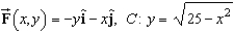 Find the work done by the force field   on a particle moving along the given path.   from   to   . A)    B)    C)    D)    E)   
