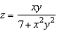 Use a change of variables to find the volume of the solid region lying below the surface   and above the plane region R: region bounded by the graphs of   (Hint: Let   .)  Round your answer to two decimal places. A)    B)    C)    D)    E)   