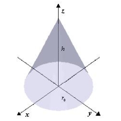 Use cylindrical coordinates to find the volume of the cone   where   and   .   A)    B)    C)    D)    E)   
