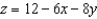 Set up a triple integral for the volume of the solid bounded by the coordinate planes and the plane given below.   A)    B)    C)    D)    E)   