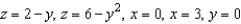 Use a triple integral to find the volume of the solid bounded by the graphs of the equations   . A)    B)    C)    D)    E)   