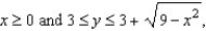 Find the mass of the lamina described by the inequalities   given that its density is   . (Hint: Some of the integrals are simpler in polar coordinates.)  A)    B)    C)    D)    E)   