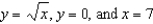 Find the mass of the lamina bounded by the graphs of the equations   for the density   . A)    B)    C)    D)    E)   