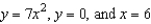 Find the center of mass of the lamina bounded by the graphs of the equations   for the density   . A)    B)    C)    D)    E)   