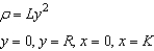 Find the mass and moments of inertia of the lamina, with given density, bounded by the graphs of the equations given below and use them to find the radii of gyration about the axes.   A)    B)    C)    D)    E)   