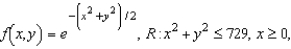 Given   use polar coordinates to set up and evaluate the double integral   . A)    B)    C)    D)    E)   