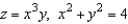Use a double integral in polar coordinates to find the volume of the solid in the first octant bounded by the graphs of the equations given below.   A)    B)    C)    D)    E)   