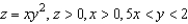 Set up and evaluate a double integral to find the volume of the solid bounded by the graphs of the equations given below.   A)    B)    C)    D)    E)   