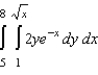 Evaluate the following iterated integral.   A)    B)    C)    D)    E)   