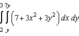 Evaluate the following iterated integral.   A)  5,901 B)  5,931 C)  5,955 D)  5,970 E)  6,017