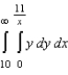 Evaluate the following improper integral.   A)    B)    C)    D)    E)  The integral does not converge.