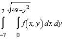 Sketch the region R of integration and then switch the order of integration for the following integral.   A)    B)    C)    D)    E)   