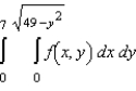 Sketch the region R of integration and then switch the order of integration for the following integral.   A)    B)    C)    D)    E)   