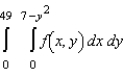 Sketch the region R of integration and then switch the order of integration for the following integral.   A)    B)    C)    D)    E)   