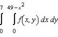Sketch the region R of integration and then switch the order of integration for the following integral.   A)    B)    C)    D)    E)   