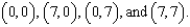 Find the absolute extrema of   on the region bounded by the square with vertices   A)  absolute minimum:   Absolute maximum:   B)  absolute minimum:   Absolute maximum:   C)  absolute minimum:   Absolute maximum:   D)  absolute minimum:   Absolute maximum:   E)  absolute minimum:   Absolute maximum:  