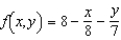 For function   , find the maximum value of the directional derivative at (3,2) . A)    /8 B)    /56 C)    /224 D)    /112 E)    /168