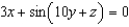 Differentiate implicitly to find   , given   . A)    B)    C)    D)    E)   