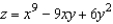 Find the second partial derivative for the function   with respect to x. A)    B)    C)    D)    E)   