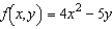 Find the limit   for the function   . A)  -5y B)    C)    D)  5y E)  8x