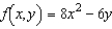 Find the limit   for the function   . A)    B)  -6 C)    D)  16x E)  6y