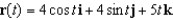 Find   at time   for the space curve   . A)  16 B)  0 C)  5 D)  25 E)  4
